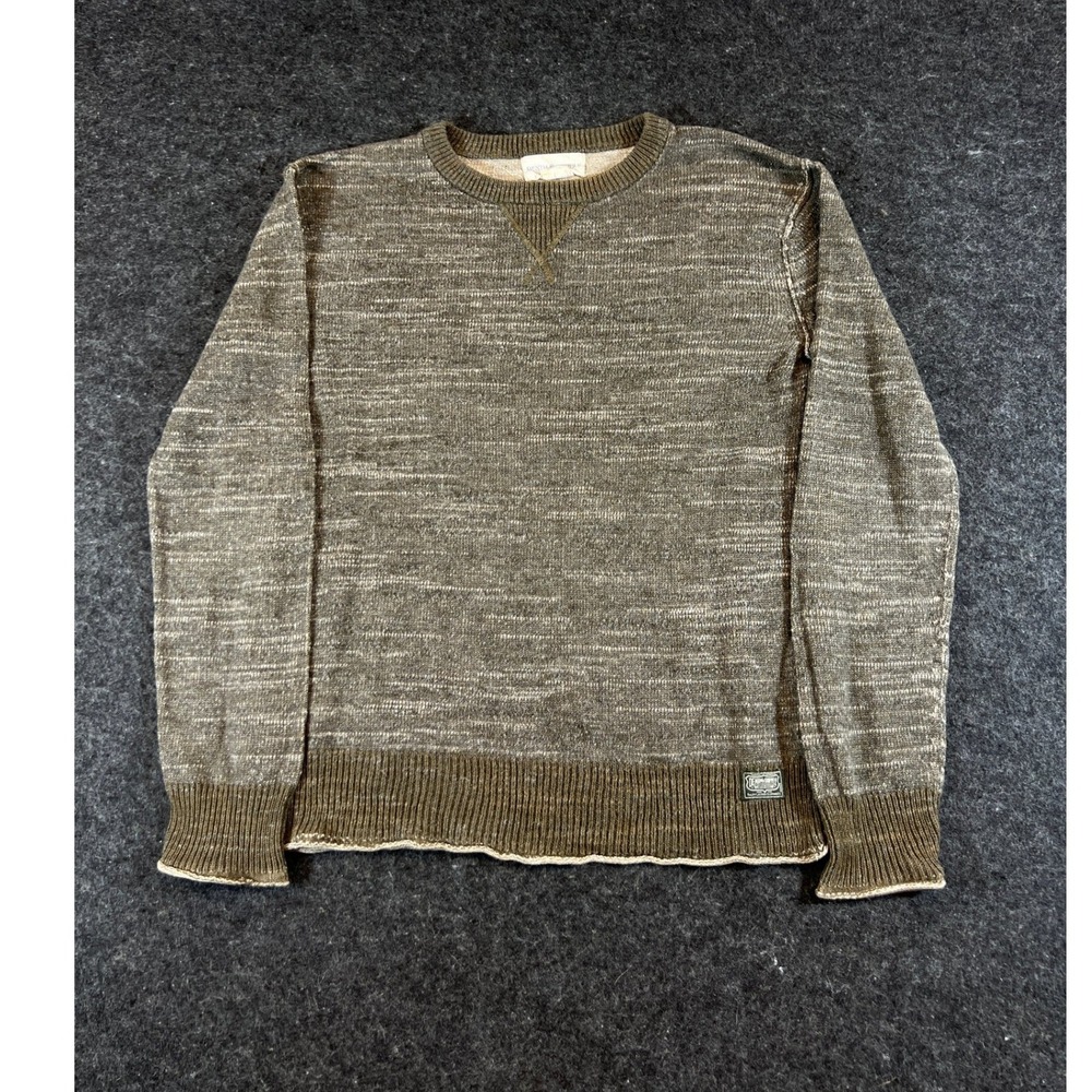 Vintage 90s Denim & Supply Ralph Lauren Mens Marled Cotton Sweater Olive Small
